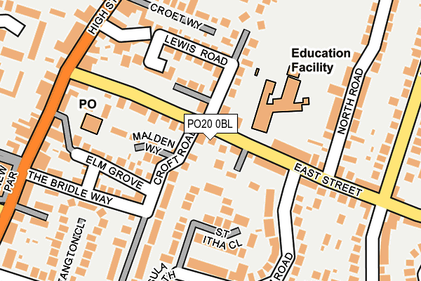 PO20 0BL map - OS OpenMap – Local (Ordnance Survey)