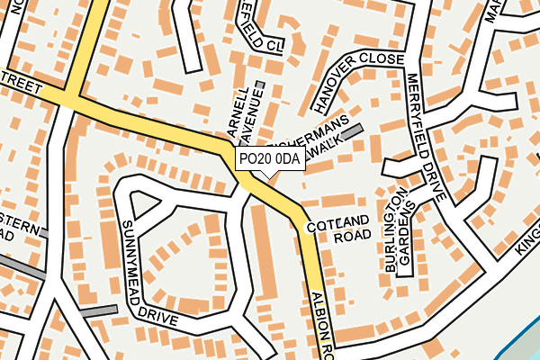 PO20 0DA map - OS OpenMap – Local (Ordnance Survey)