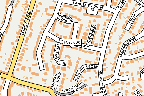 PO20 0DX map - OS OpenMap – Local (Ordnance Survey)