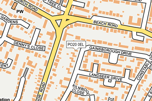 PO20 0EL map - OS OpenMap – Local (Ordnance Survey)