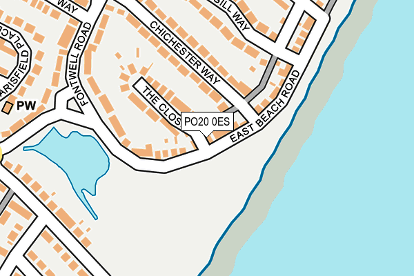 PO20 0ES map - OS OpenMap – Local (Ordnance Survey)
