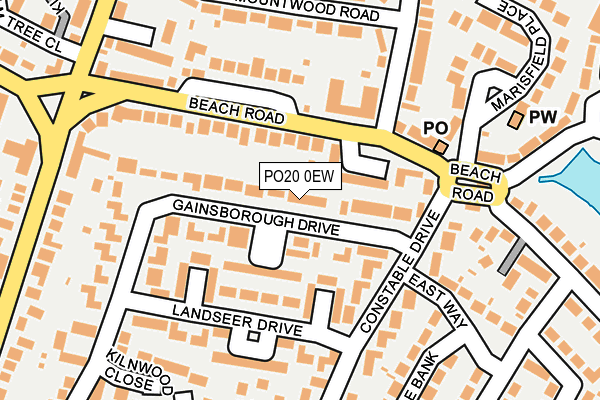 PO20 0EW map - OS OpenMap – Local (Ordnance Survey)
