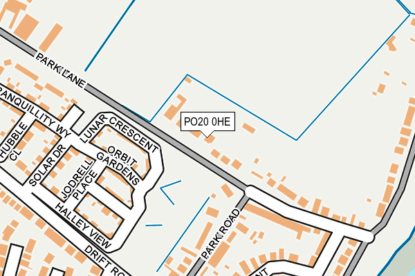 PO20 0HE map - OS OpenMap – Local (Ordnance Survey)