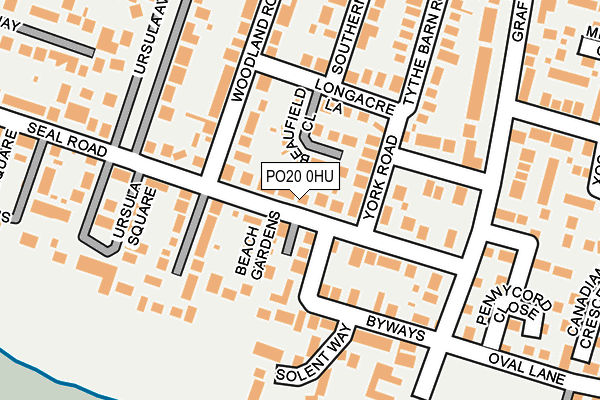 PO20 0HU map - OS OpenMap – Local (Ordnance Survey)