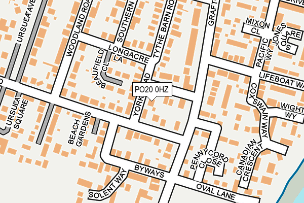 PO20 0HZ map - OS OpenMap – Local (Ordnance Survey)