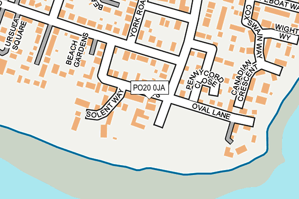 PO20 0JA map - OS OpenMap – Local (Ordnance Survey)