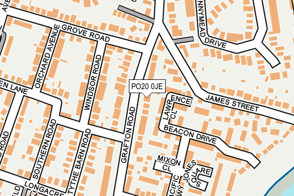 PO20 0JE map - OS OpenMap – Local (Ordnance Survey)
