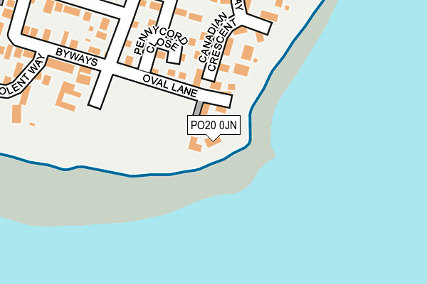 PO20 0JN map - OS OpenMap – Local (Ordnance Survey)