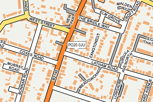 PO20 0JU map - OS OpenMap – Local (Ordnance Survey)