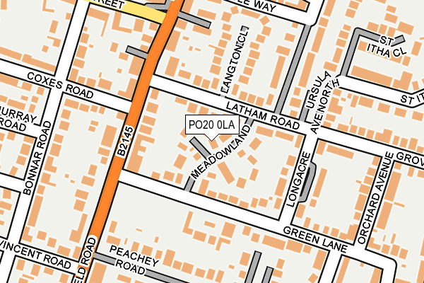 PO20 0LA map - OS OpenMap – Local (Ordnance Survey)