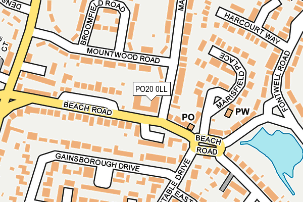 PO20 0LL map - OS OpenMap – Local (Ordnance Survey)