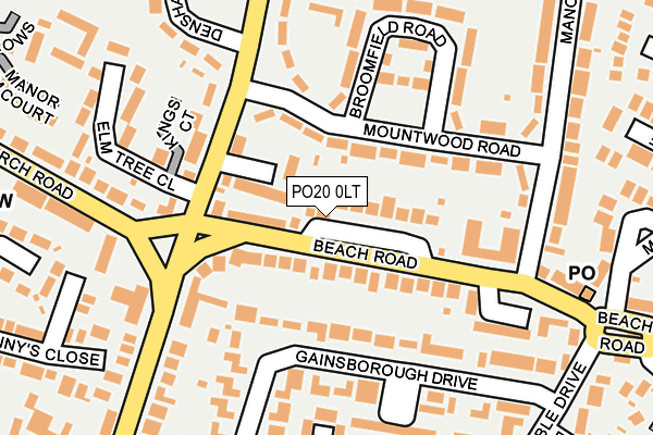 PO20 0LT map - OS OpenMap – Local (Ordnance Survey)
