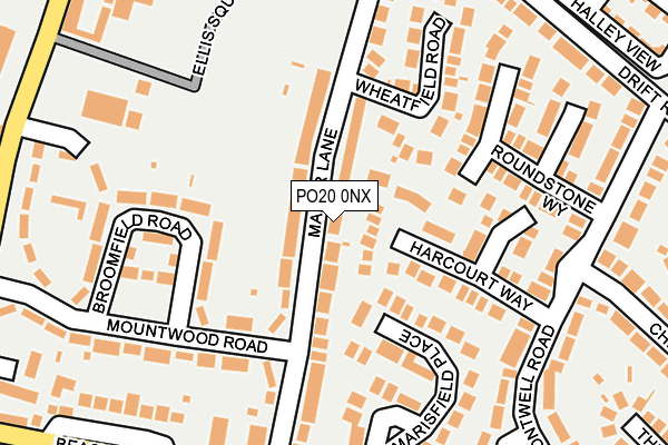 PO20 0NX map - OS OpenMap – Local (Ordnance Survey)