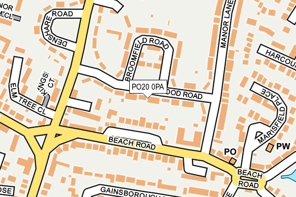 PO20 0PA map - OS OpenMap – Local (Ordnance Survey)