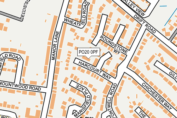 PO20 0PF map - OS OpenMap – Local (Ordnance Survey)