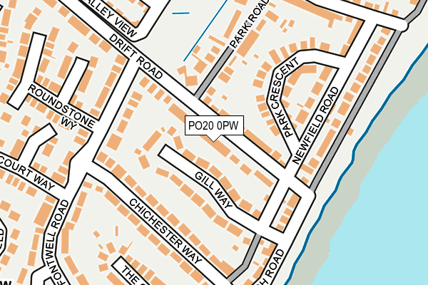 PO20 0PW map - OS OpenMap – Local (Ordnance Survey)