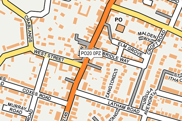 PO20 0PZ map - OS OpenMap – Local (Ordnance Survey)