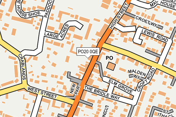 PO20 0QE map - OS OpenMap – Local (Ordnance Survey)