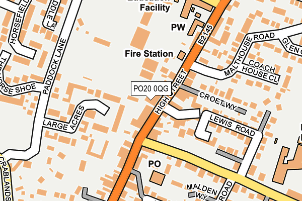 PO20 0QG map - OS OpenMap – Local (Ordnance Survey)