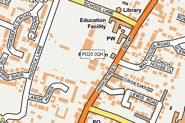 PO20 0QH map - OS OpenMap – Local (Ordnance Survey)