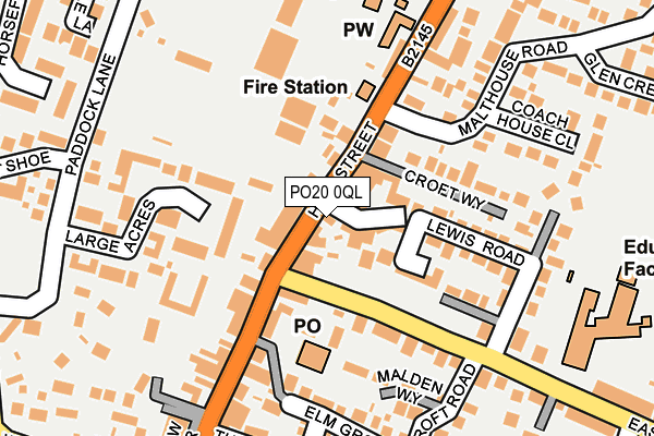 PO20 0QL map - OS OpenMap – Local (Ordnance Survey)