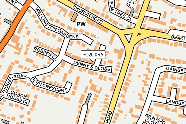 PO20 0RA map - OS OpenMap – Local (Ordnance Survey)