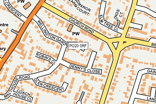 PO20 0RF map - OS OpenMap – Local (Ordnance Survey)