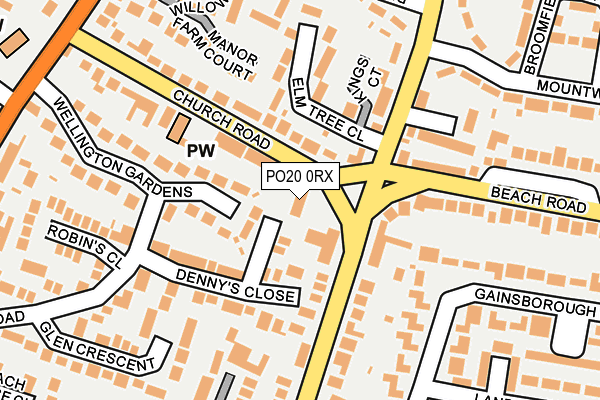 PO20 0RX map - OS OpenMap – Local (Ordnance Survey)