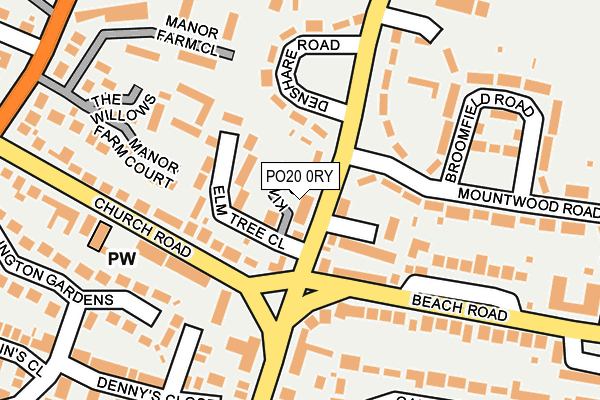 PO20 0RY map - OS OpenMap – Local (Ordnance Survey)