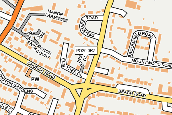 PO20 0RZ map - OS OpenMap – Local (Ordnance Survey)