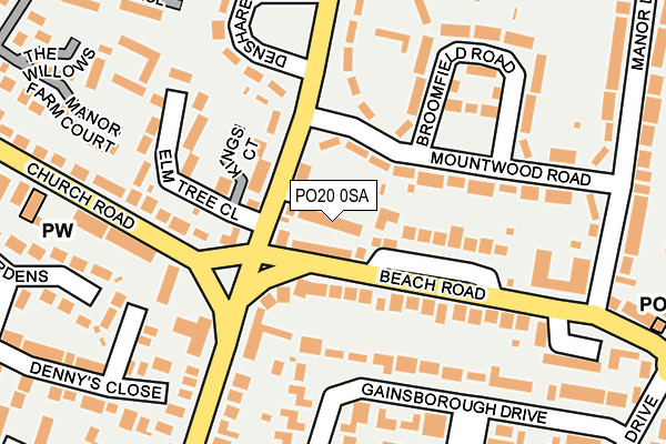 PO20 0SA map - OS OpenMap – Local (Ordnance Survey)