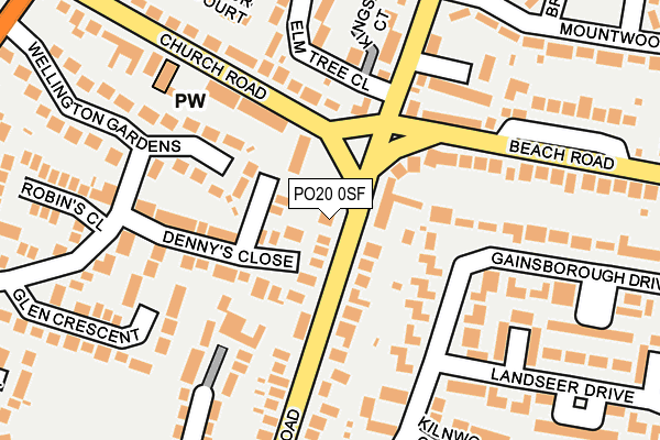 PO20 0SF map - OS OpenMap – Local (Ordnance Survey)