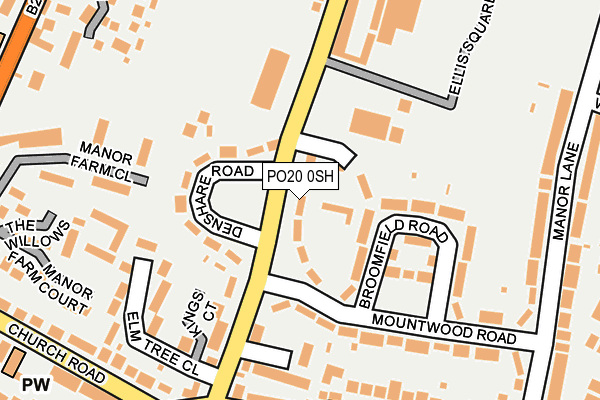 PO20 0SH map - OS OpenMap – Local (Ordnance Survey)