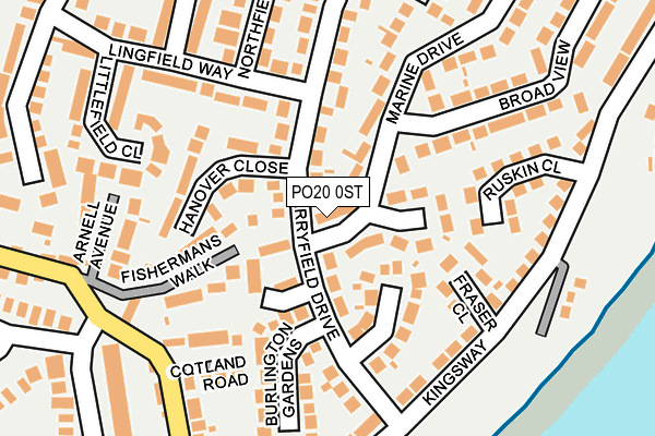 PO20 0ST map - OS OpenMap – Local (Ordnance Survey)