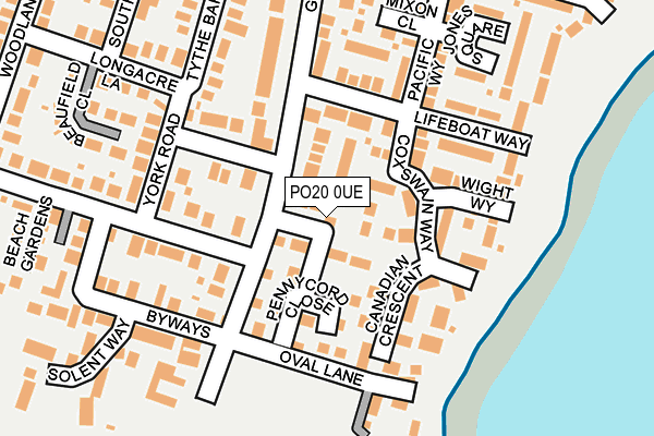 PO20 0UE map - OS OpenMap – Local (Ordnance Survey)