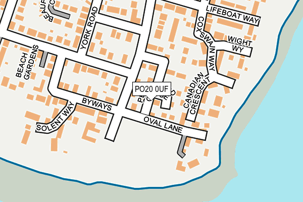 PO20 0UF map - OS OpenMap – Local (Ordnance Survey)