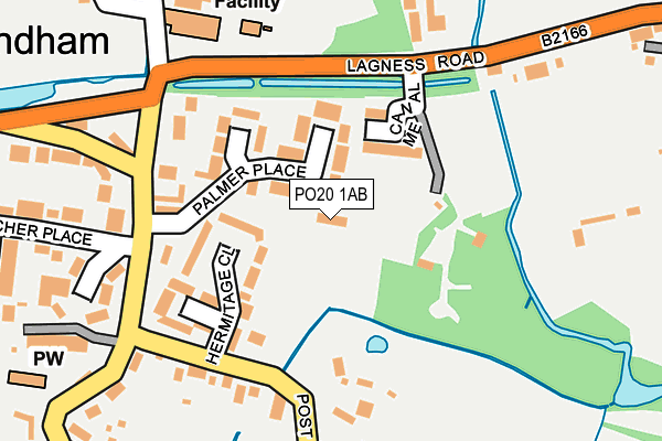 PO20 1AB map - OS OpenMap – Local (Ordnance Survey)