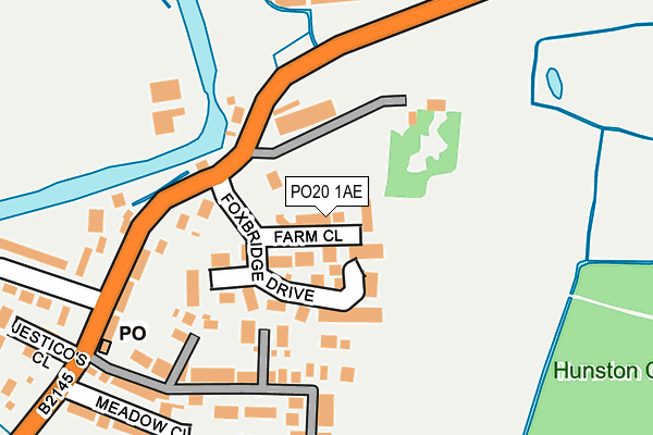 PO20 1AE map - OS OpenMap – Local (Ordnance Survey)