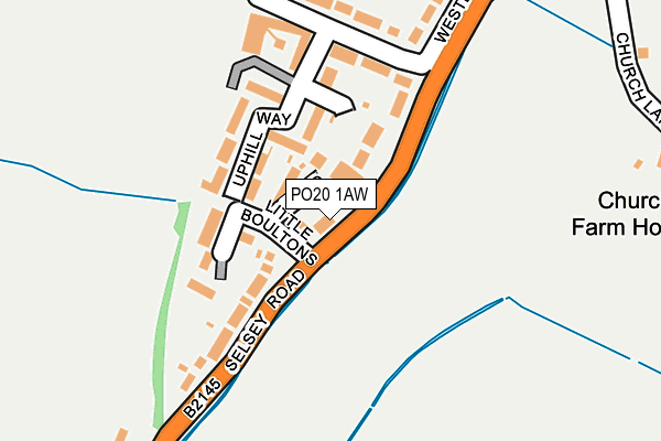 PO20 1AW map - OS OpenMap – Local (Ordnance Survey)