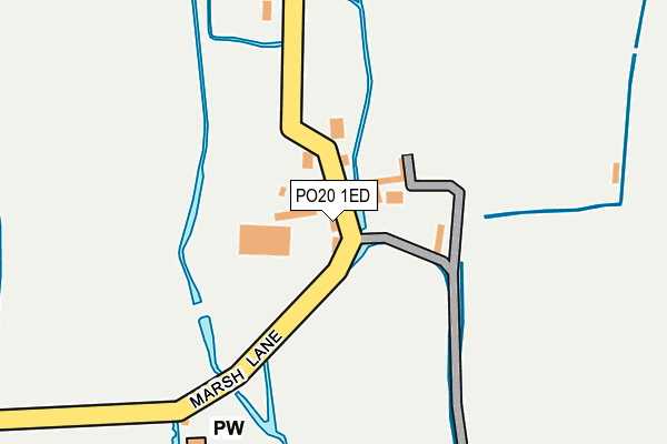 PO20 1ED map - OS OpenMap – Local (Ordnance Survey)