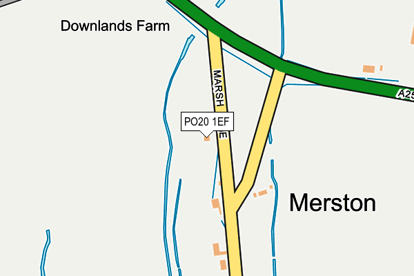 PO20 1EF map - OS OpenMap – Local (Ordnance Survey)