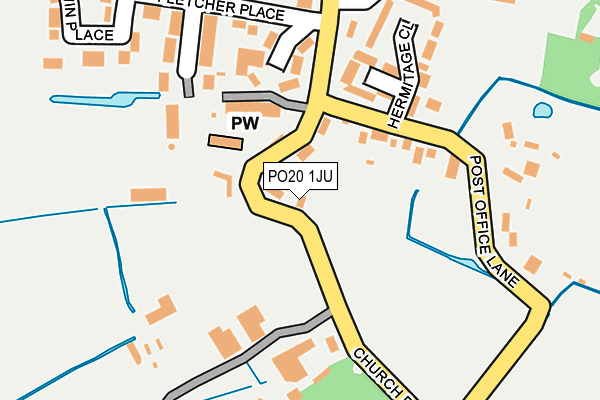 PO20 1JU map - OS OpenMap – Local (Ordnance Survey)
