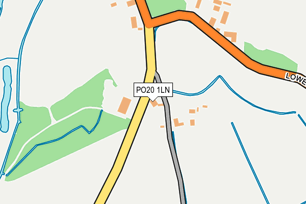 PO20 1LN map - OS OpenMap – Local (Ordnance Survey)