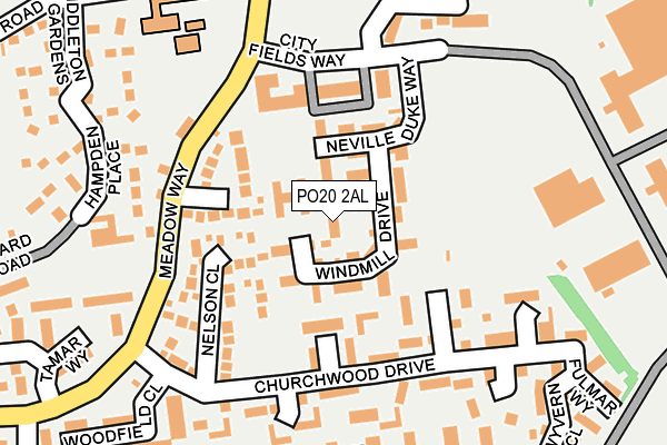 PO20 2AL map - OS OpenMap – Local (Ordnance Survey)