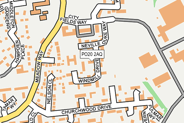 PO20 2AQ map - OS OpenMap – Local (Ordnance Survey)