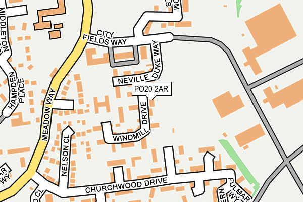 PO20 2AR map - OS OpenMap – Local (Ordnance Survey)