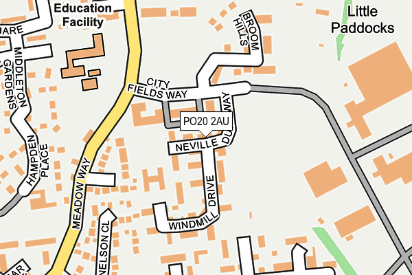 PO20 2AU map - OS OpenMap – Local (Ordnance Survey)