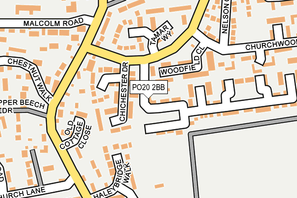 PO20 2BB map - OS OpenMap – Local (Ordnance Survey)