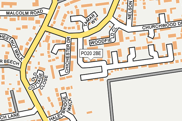 PO20 2BE map - OS OpenMap – Local (Ordnance Survey)