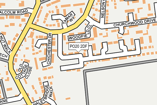 PO20 2DF map - OS OpenMap – Local (Ordnance Survey)